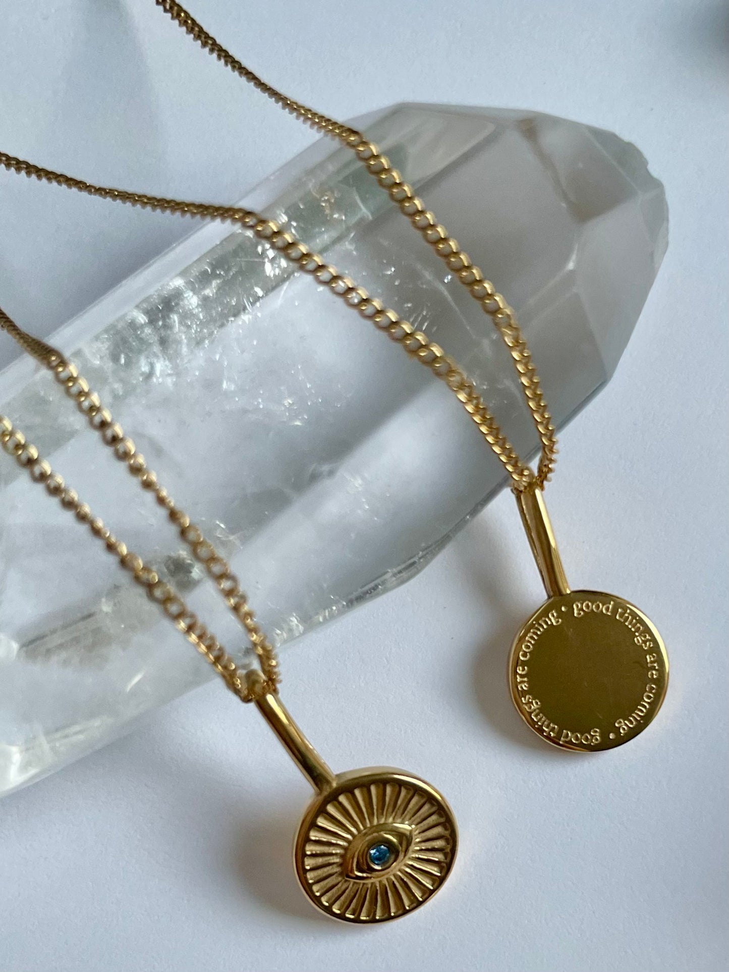"Good things are coming" Evil Eye 2.0 Necklace Gold