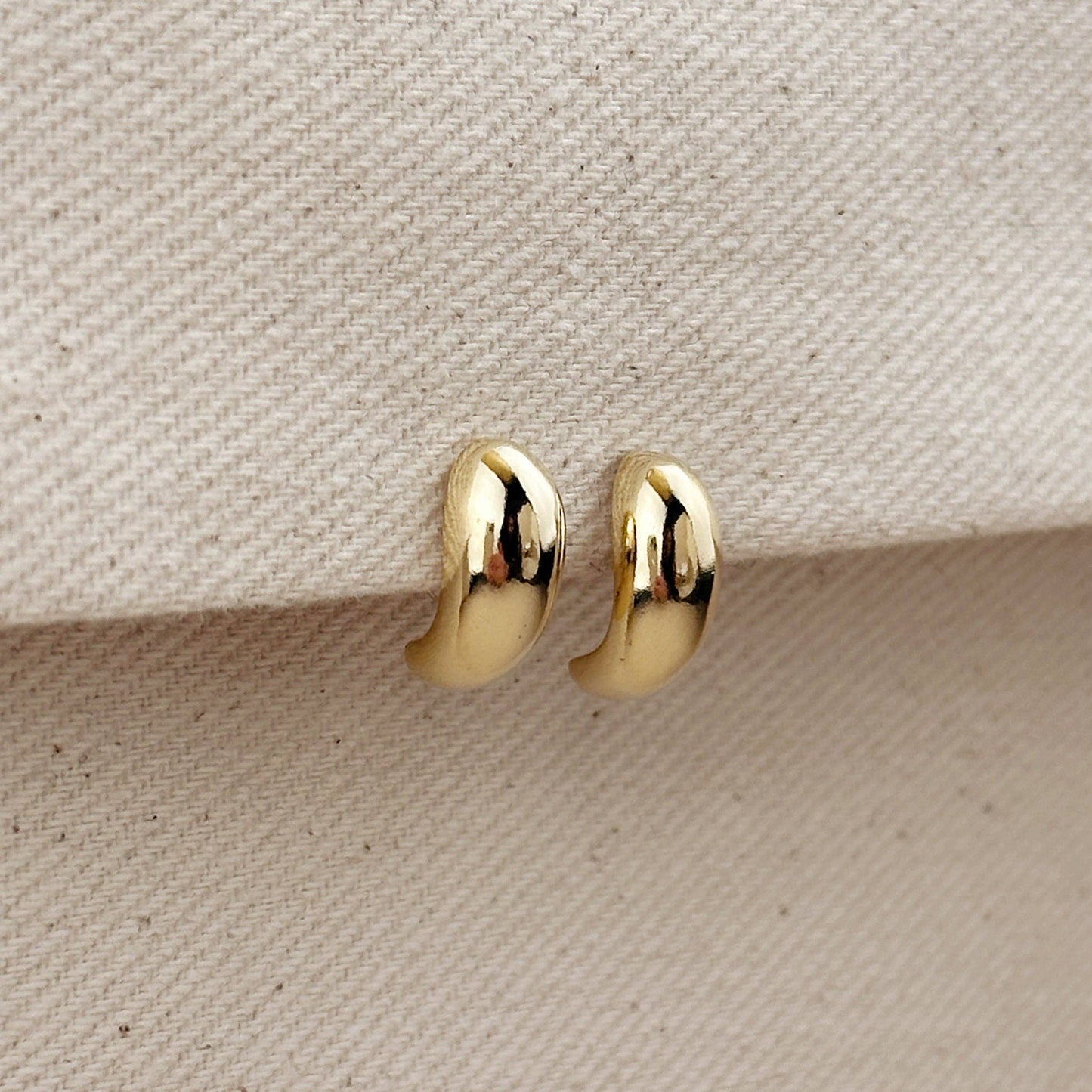Sunset Studs 18k Gold Filled Curved Stud Earrings