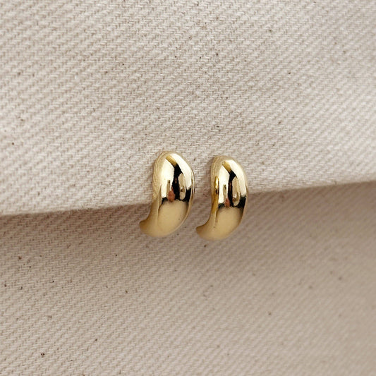 Sunset Studs 18k Gold Filled Curved Stud Earrings