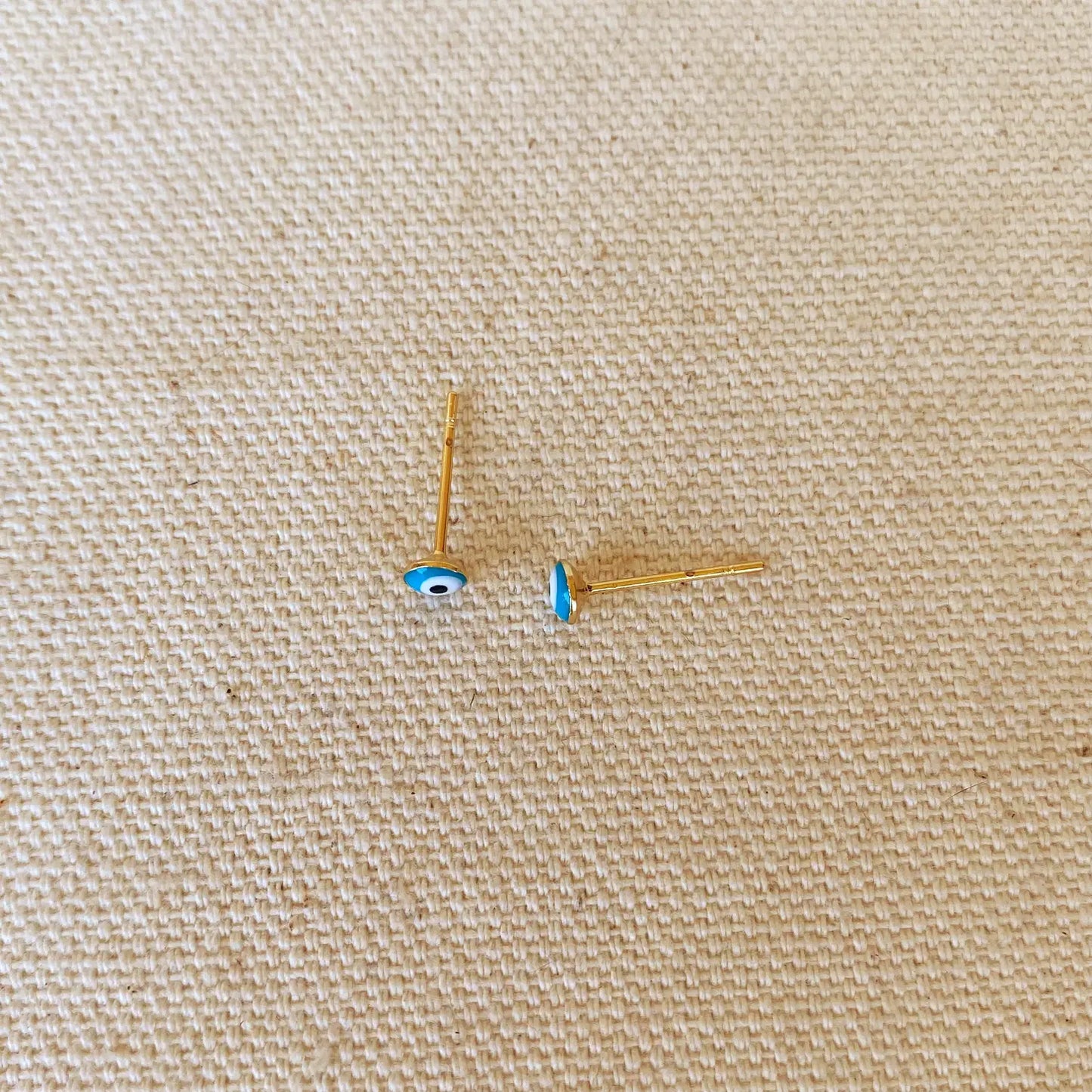 Protect Your Peace Evil Eye Stud Earrings - 18k Gold Filled