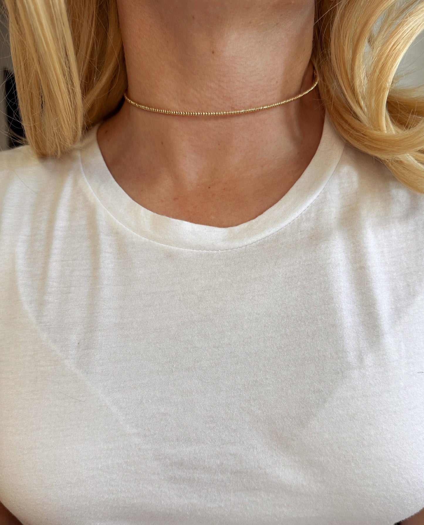 The Horizon Choker Necklace - 18k Gold filled