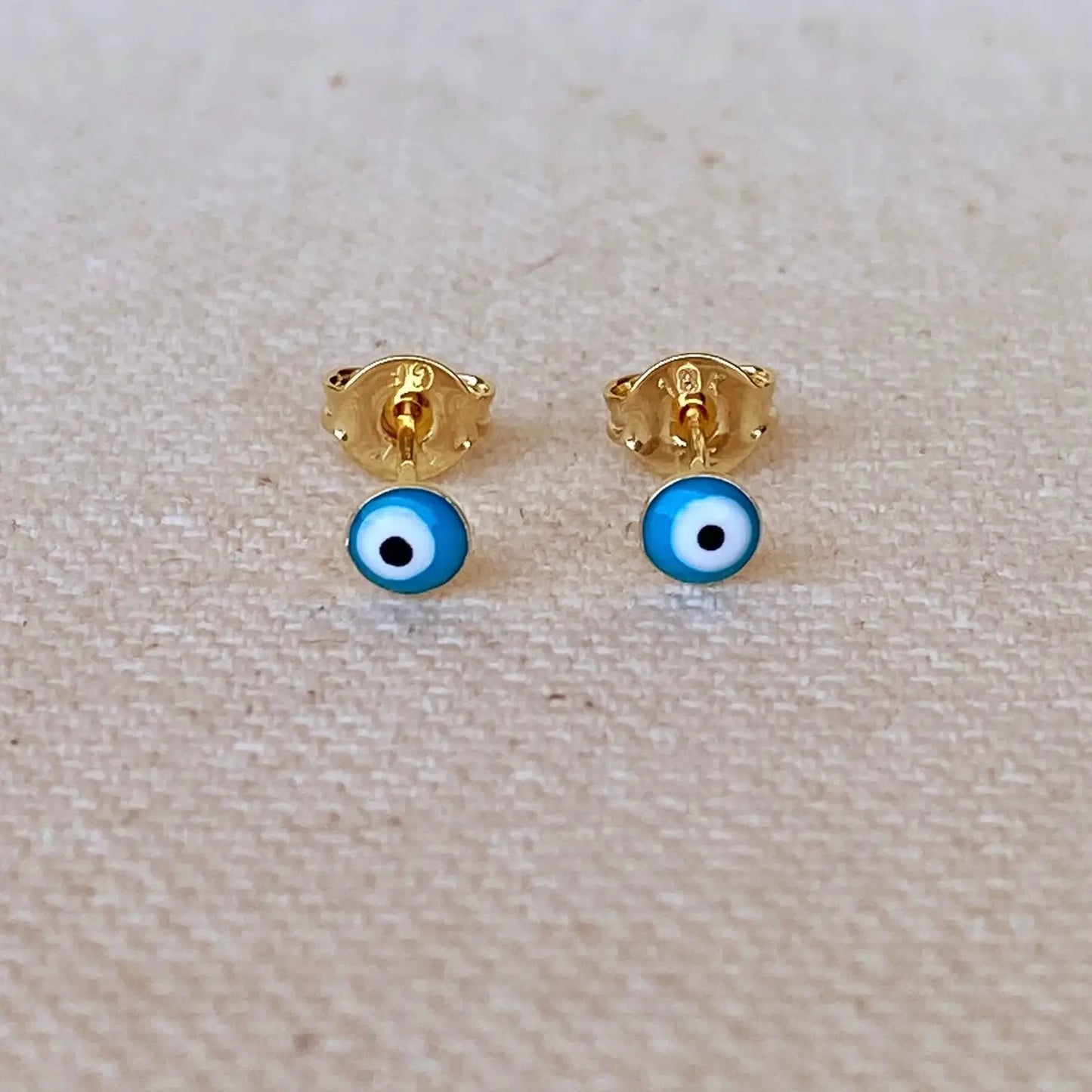 Protect Your Peace Evil Eye Stud Earrings - 18k Gold Filled