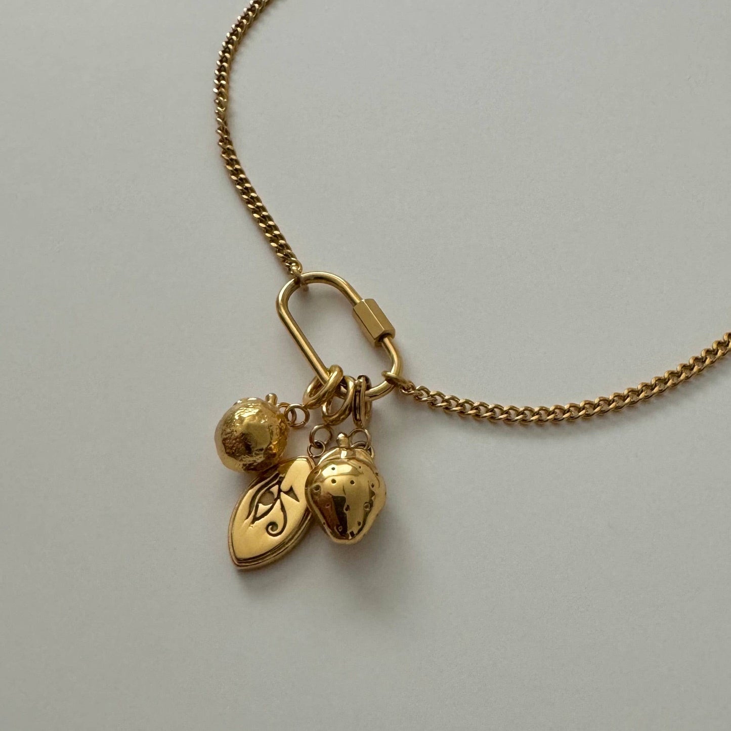 Carabiner Necklace - Gold