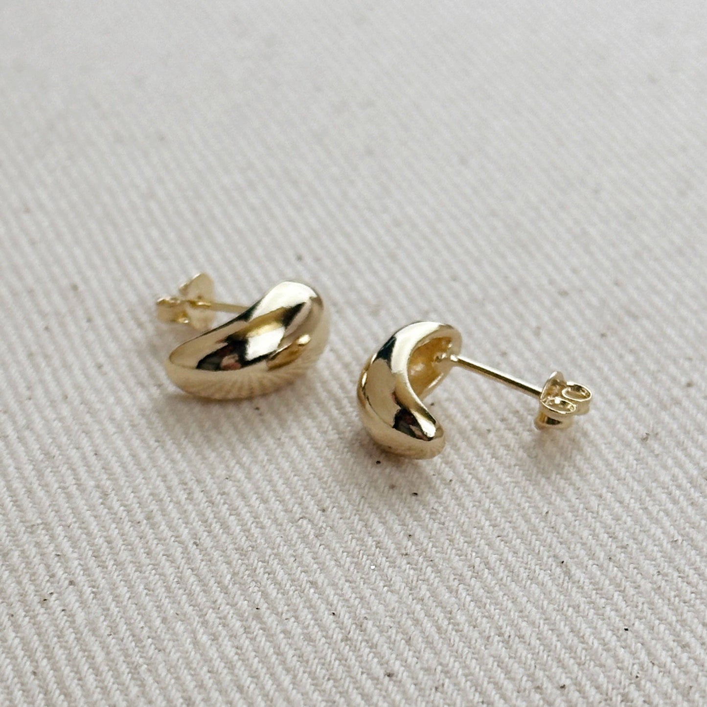 Sunset Studs 18k Gold Filled Curved Stud Earrings