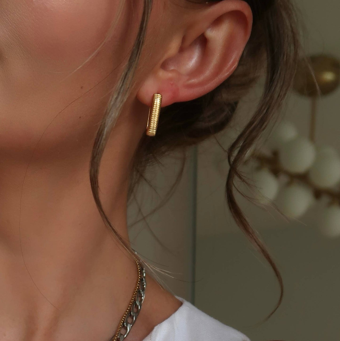 Small Ray Ribbed 2.0 Earrings - Gold