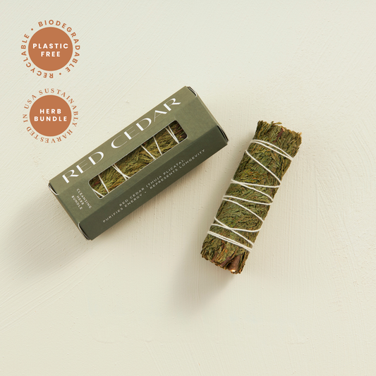 Red Cedar Smudging Herb Bundle - Plastic Free Packaging!