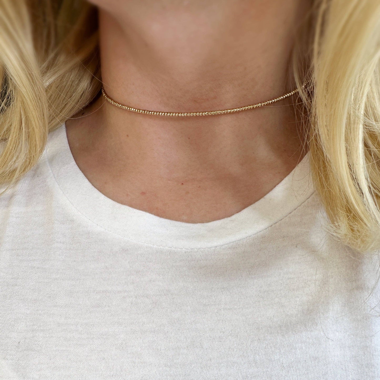 The Horizon Choker Necklace - 18k Gold filled